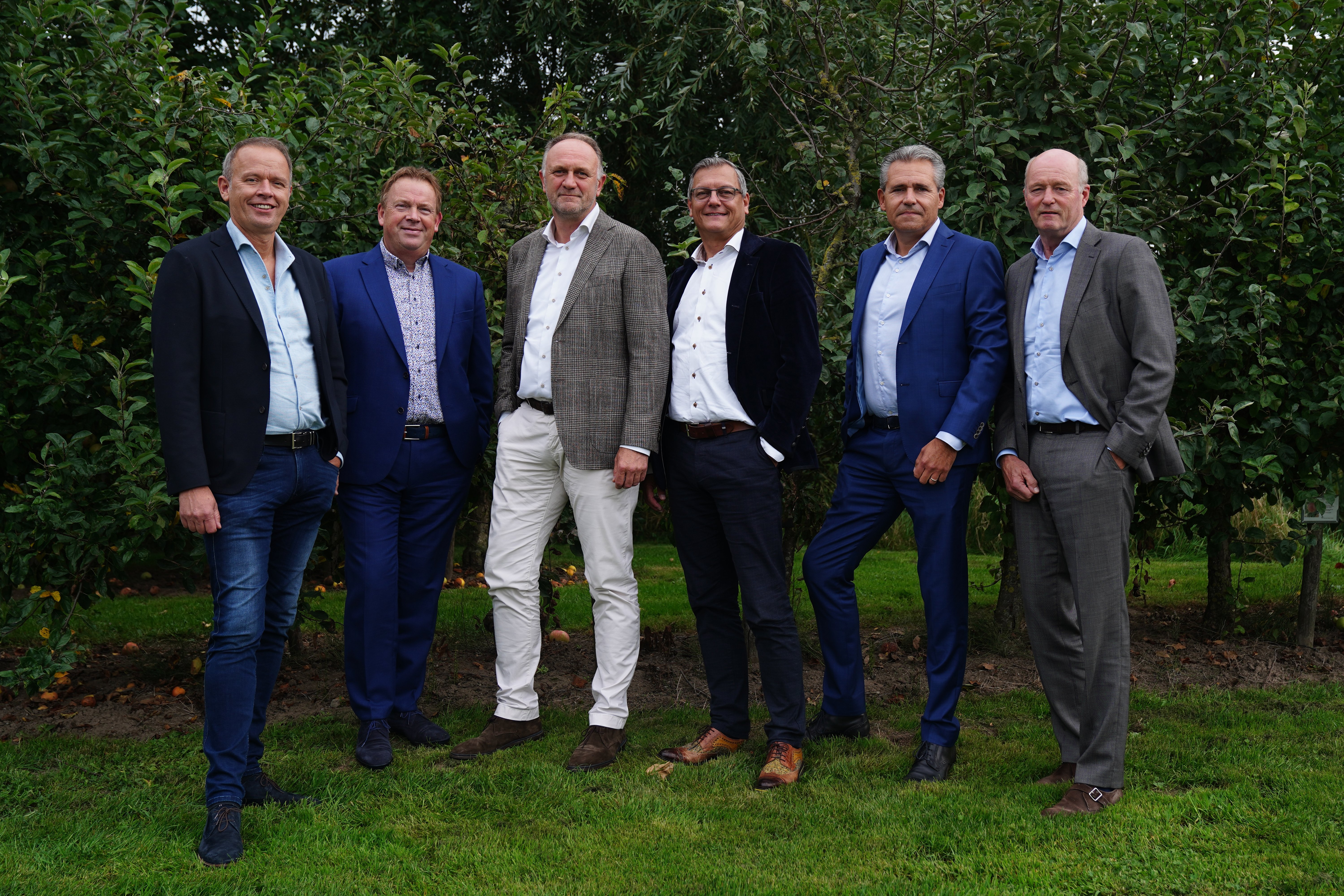 BTE-directie vlnr.  Bas Anneveldt, Alfred Heij, Henk Schaap, Bart van Melick, Erwin Leuven en Eric de Groot